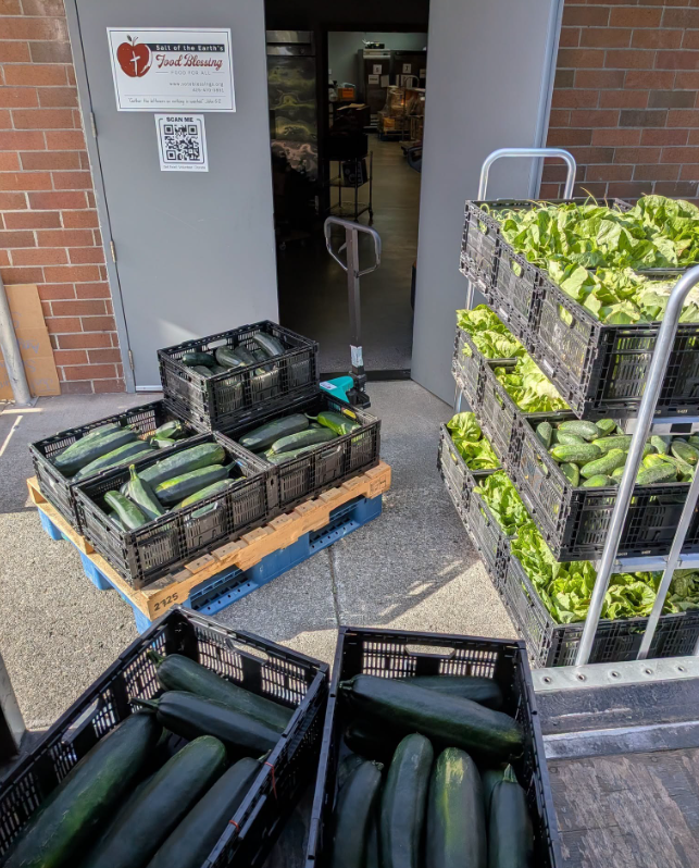 Fresh produce arriving from partners